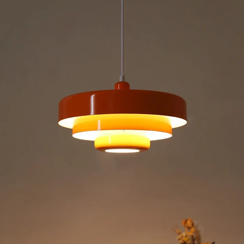 Medieval Danish Multicolor Chandelier Retro Orange Decoration Ceiling Lights Restaurant Study Cafe Coffee Table Bar Pendant Lamp