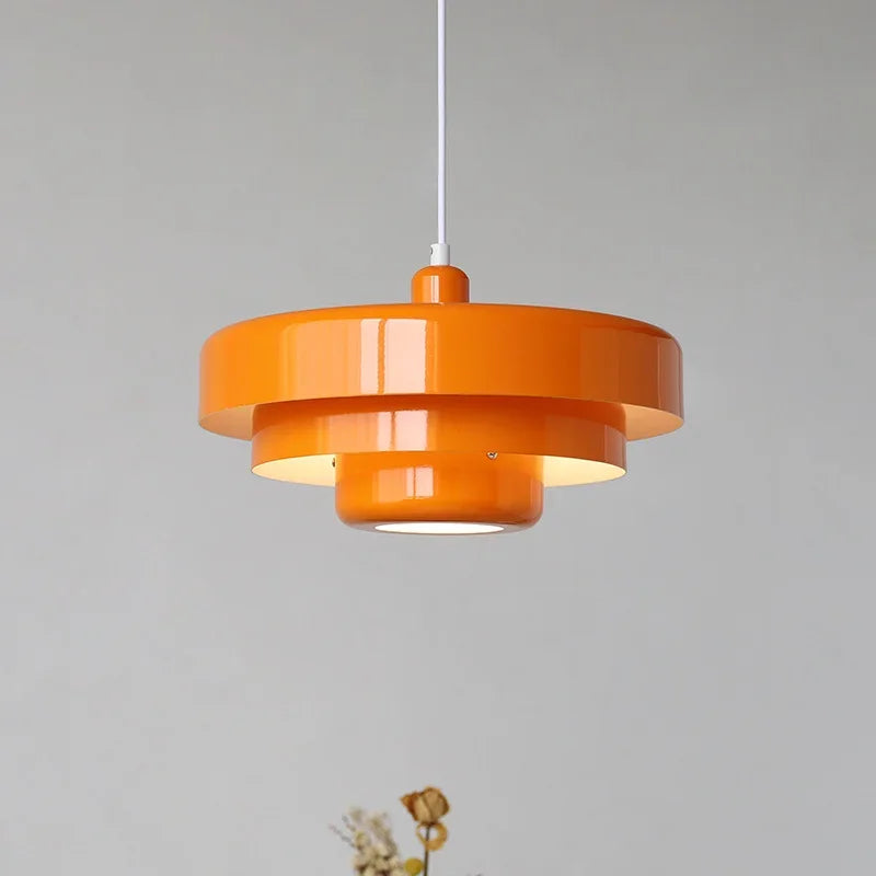 Medieval Danish Multicolor Chandelier Retro Orange Decoration Ceiling Lights Restaurant Study Cafe Coffee Table Bar Pendant Lamp